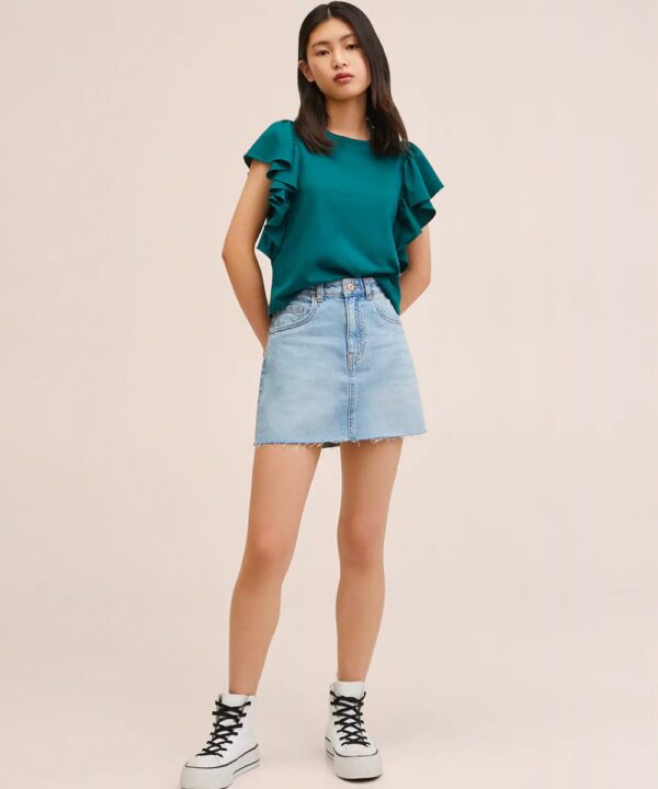 Frills cotton t-shirt